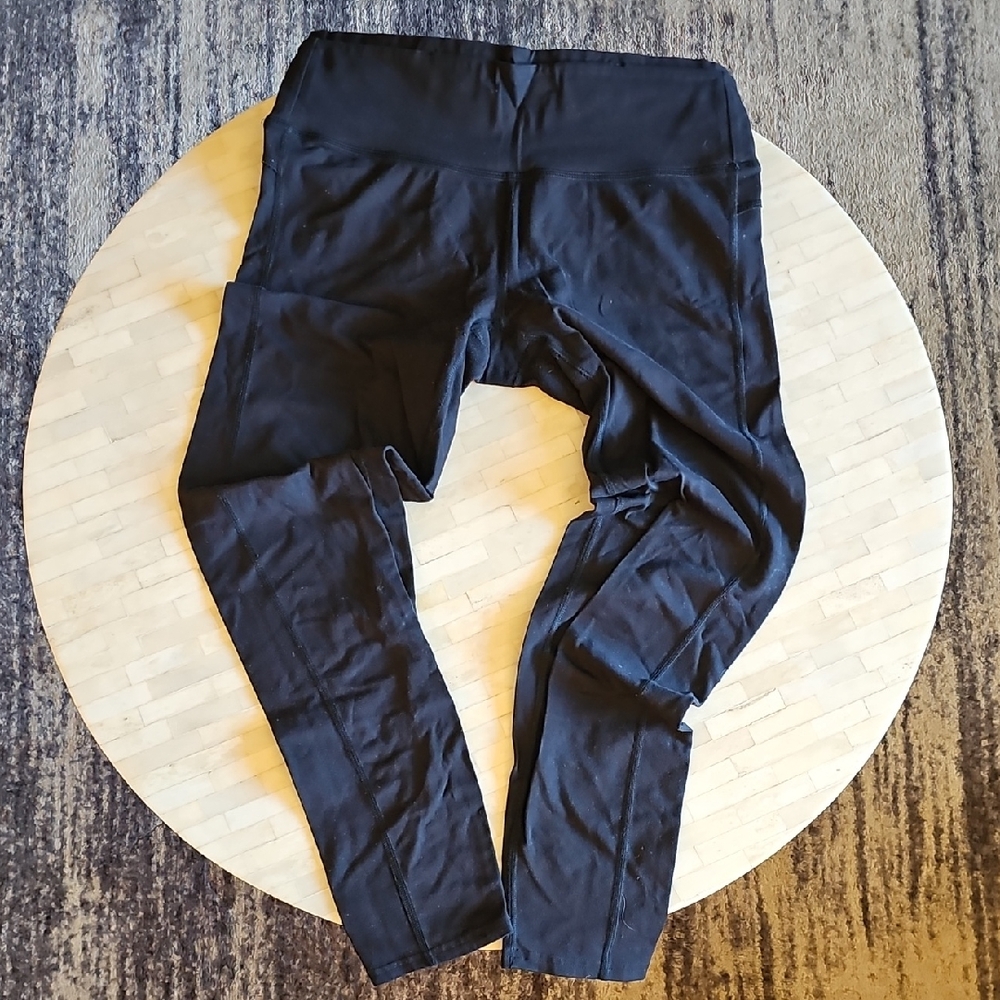 oiselle Black High-Waist Stretch Leggings